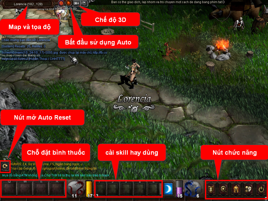 Chức năng chính của Game MU Thiên Tân Chức năng chính của Game MU Thiên Tân