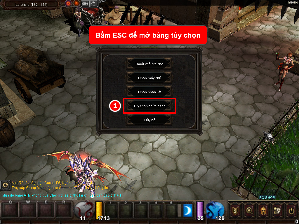 Chức năng chính của Game MU Thiên Tân Chức năng chính của Game MU Thiên Tân